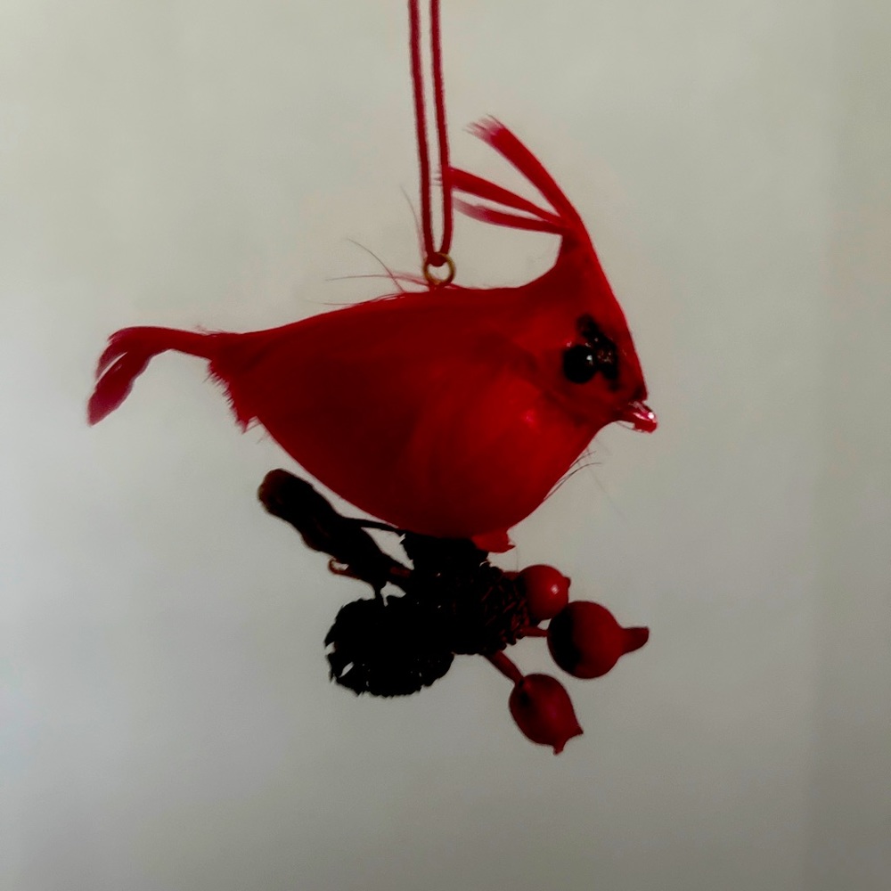 15 Piece Artificial Red Cardinal Birds Mini Ornaments DIY Craft For Christmas